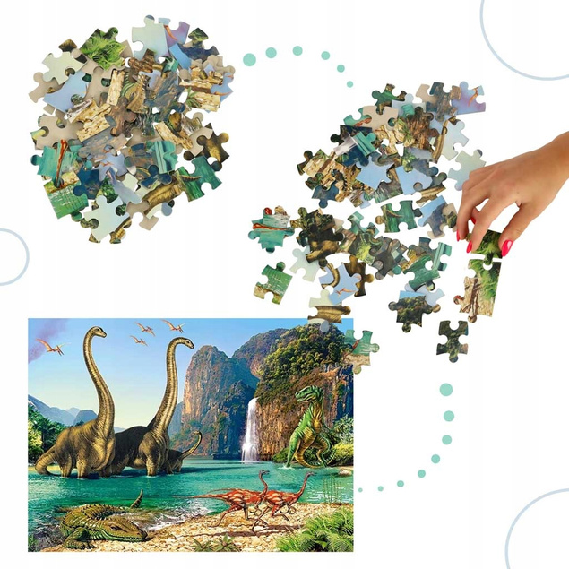 Puzzle 60 El. Układanka Dinozaury Prezent Dla 5 Latka 5+ CASTOR