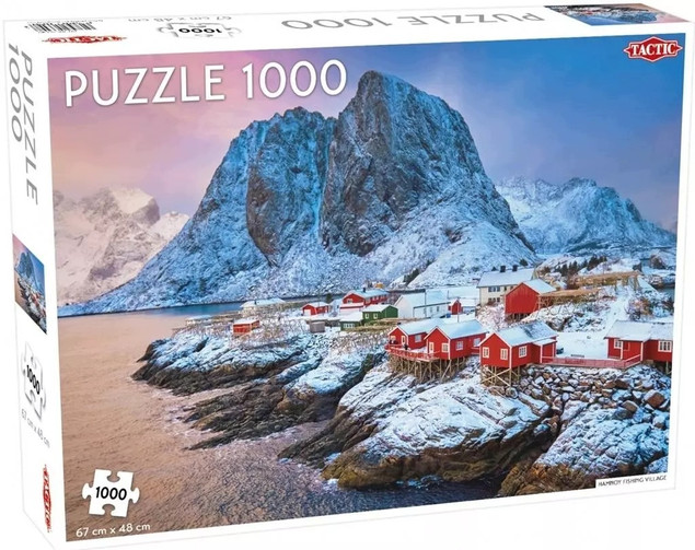Puzzle Tactic 1000 elementów Hamnoy Fishing | Norwegia Lofoty