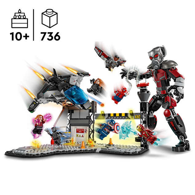 LEGO Super Heroes 76314 Kapitan Ameryka: Wojna bohaterów - Bitwa na Lotnisku