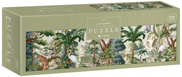 Puzzle 1000 Układanka Panorama Rajski OGRÓD Zwierzęta Natura 8+ Interdruk