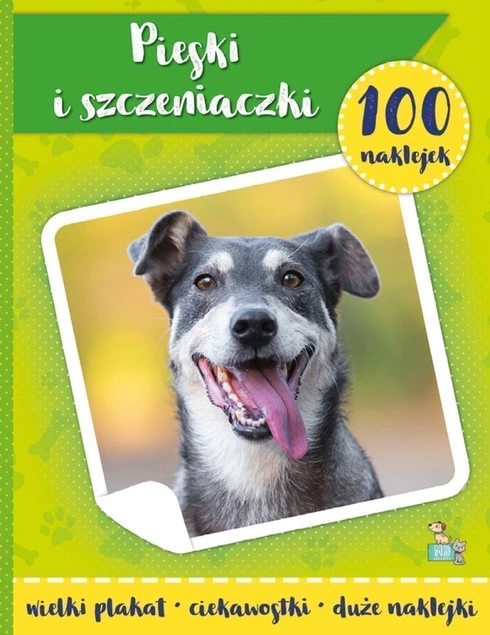 100 naklejek z plakatem Psy i szczeniaczki