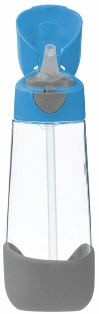 Bidon B.Box 600 ml Niebieski ze Słomką i Uchwytem Tritan