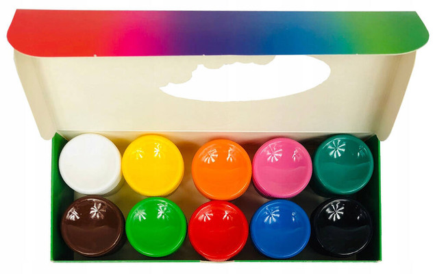 Farby Plakatowe Szkolne 10 Kolorów 20ml Astra