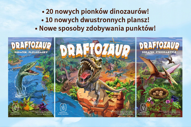 Gra Draftozaur 2 dodatki: Pterodaktyle, Plezjozaury NK
