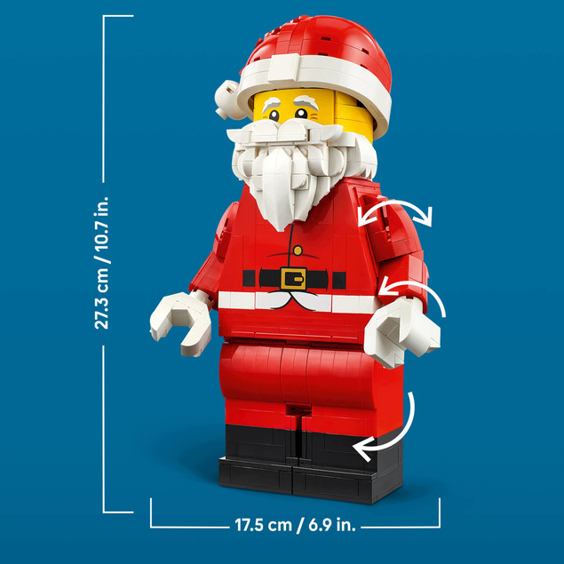 LEGO Ikoniczna Powiększona Minifigurka Świętego Mikołaja 40820 | Prezent & Dekoracja Świąteczna