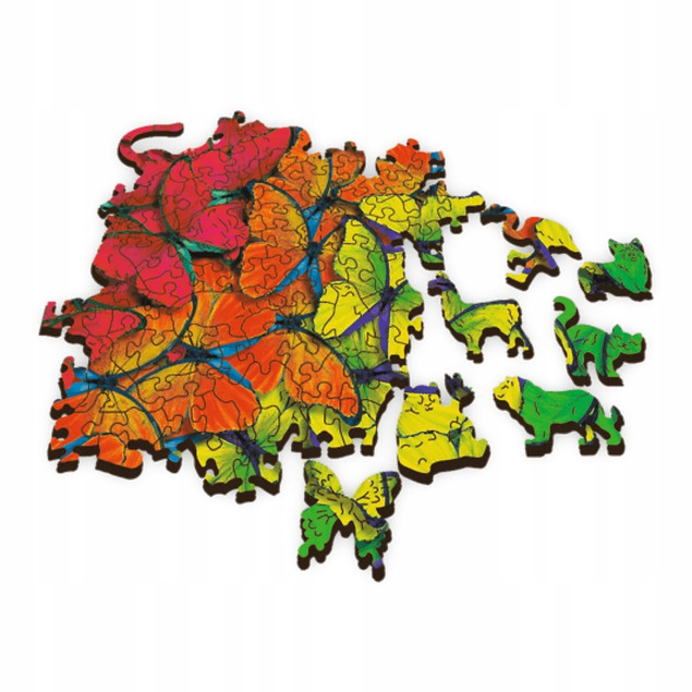 Puzzle drewniane 500+1 Tęczowe motyle TREFL