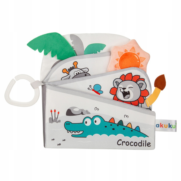 AKUKU Książeczka Sensoryczna ZOO Edukacyjna Dla Dzieci A0704