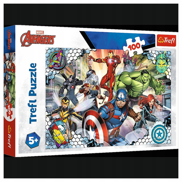 Puzzle 100 Układanka AVENGERS Iron Man Hulk THOR MARVEL 5+ Trefl 16454