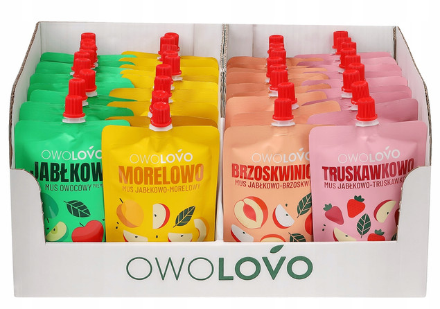 Musy Owocowe Mix Smaków OwoLovo - Zestaw 40x200g