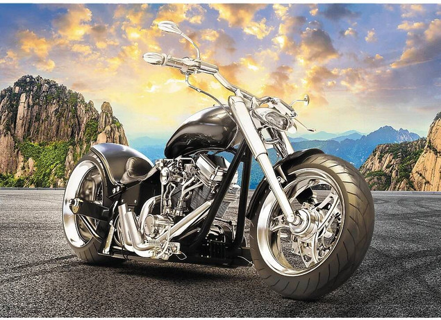 Puzzle 500 elementów Czarny Motocykl