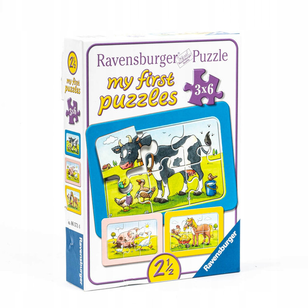 PUZZLE 3X6 ZWIERZAKI, RAVENSBURGER