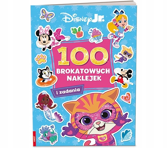Disney Mix 100 brokatowych naklejek i zadania Praca zbiorowa