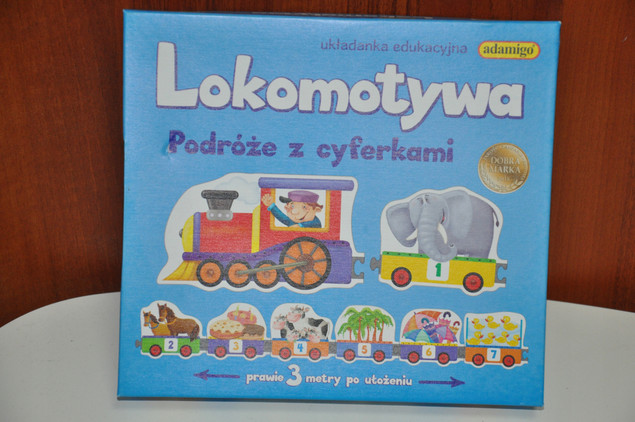Układanka Edukacyjna Lokomotywa Podróże Z Cyferkami 5+ Adamigo 07202
