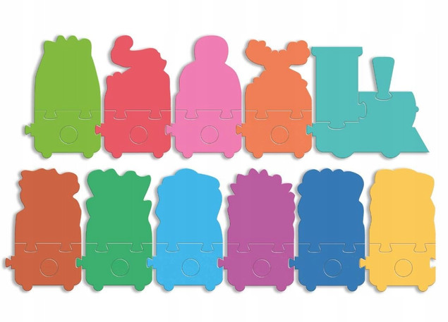 GRANNA Puzzle Maxi Ciuchcia ze Zwierzętami | Układanka Edukacyjna 33 el.