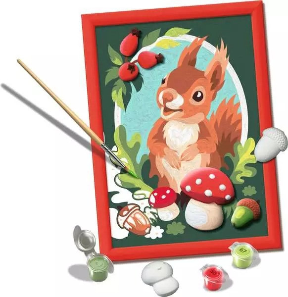 RAVENSBURGER CreArt Słodka wiewiórka (z formą gipsową)