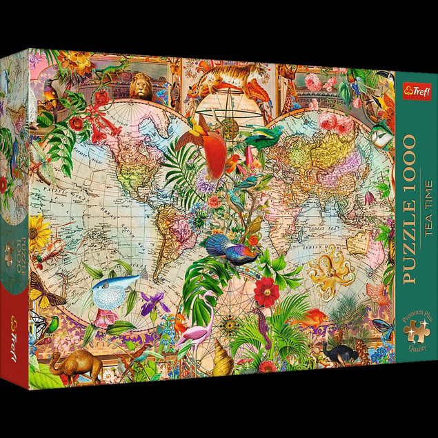 Puzzle Trefl 1000 elementów papier Antyczna mapa świata