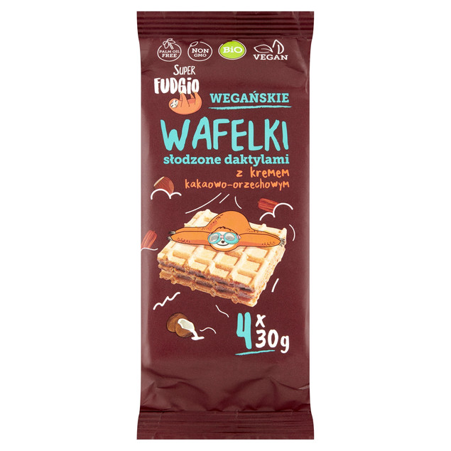 Wafelki z kremem kakaowo-orzechowym Super Fudgio 4 x 30 g