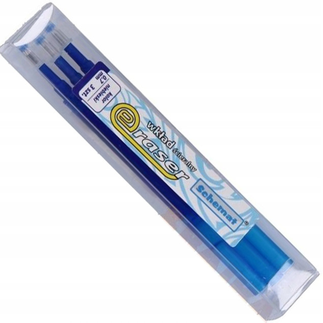 Wkład do Długopisu Ścieralnego Schemat Eraser Niebieski 3 szt.