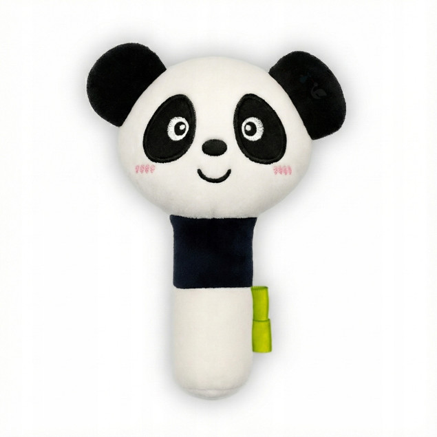 Przytulanka Piszczałka PANDA Sensoryczna Bezpieczna dla Niemowląt 0m+