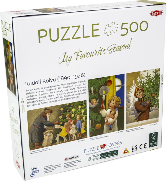 Puzzle Tactic 500 elementów Christmas Card Świąteczne