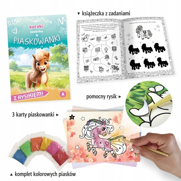 Zadanka i Piaskowanki KUCYKI z Piaskiem i Rysikiem 5+ Skrzat