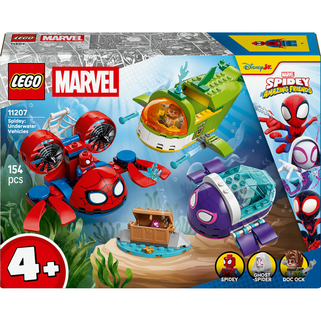 LEGO Marvel 11207 Spidey: Podwodne pojazdy – 154 elementy, 4+