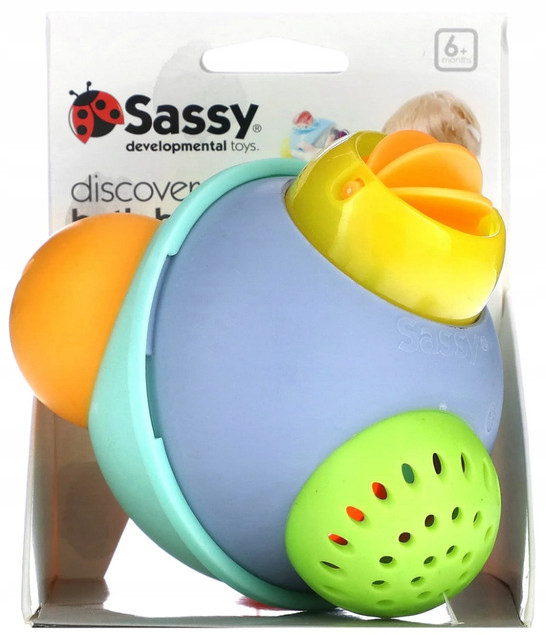 Sassy Deszczowa Piłka Sensoryczna Zabawka do Kąpieli dla Niemowląt 6m+