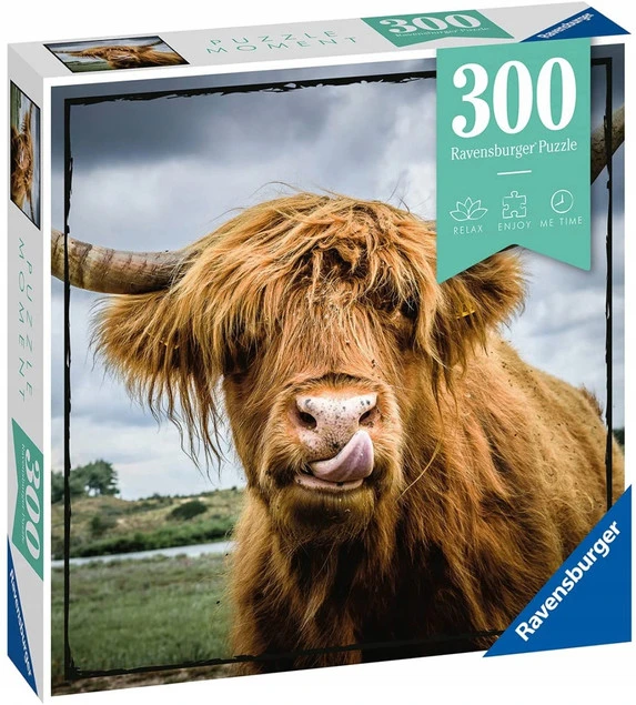 Puzzle Moment 300 Szkocka Krowa, Ravensburger