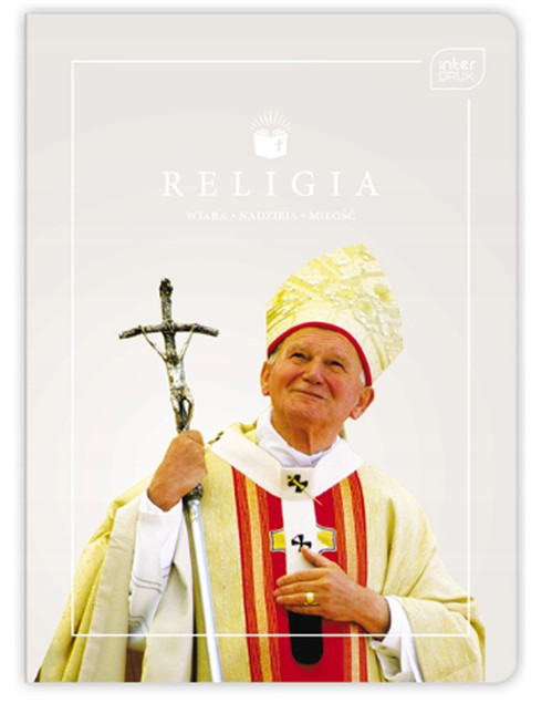 Zeszyt tematyczny RELIGIA A5 w kratkę 32 kartki INTERDRUK jan paweł II