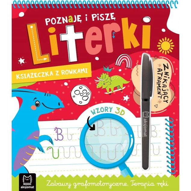 Zestaw 3 książeczek z rowkami – Literki, Cyferki i Szlaczki