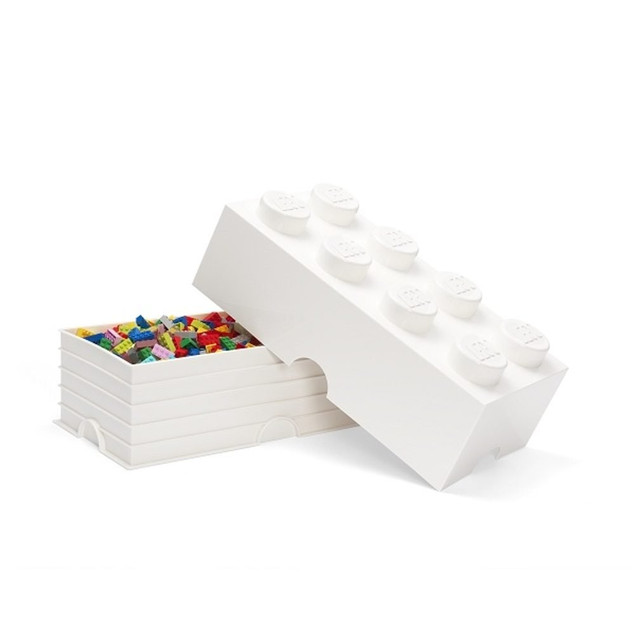Pojemnik klocek LEGO Brick 8 Biały