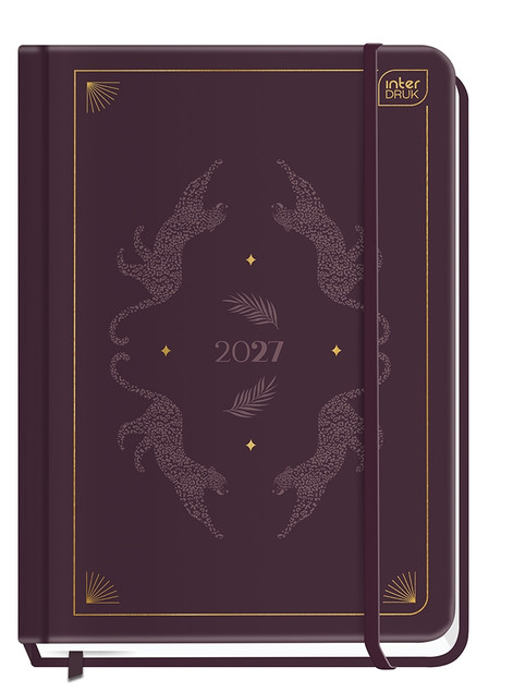 Kalendarz książkowy B6 2027 INTERDRUK Mat+UV Pattern