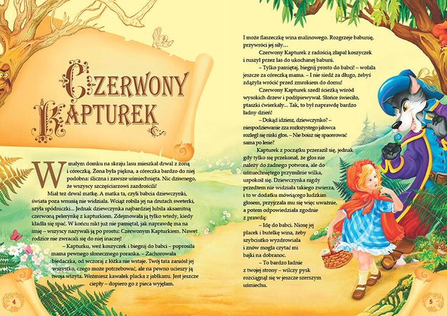 Cudowne Baśnie Braci Grimm Królewna Śnieżka Czerwony Kapturek 3+ Fenix