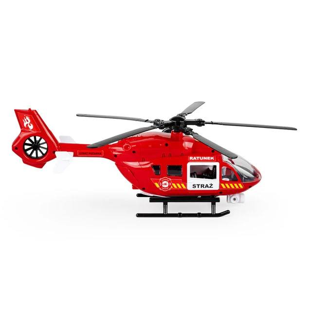Helikopter z obracającymi się śmigłami