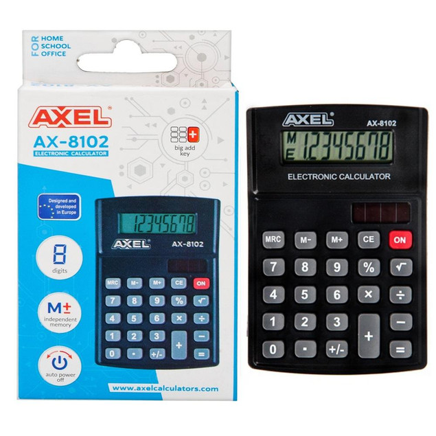 Kalkulator Biurowy Axel AX-8102 8 cyfr Pamięć Auto-Off
