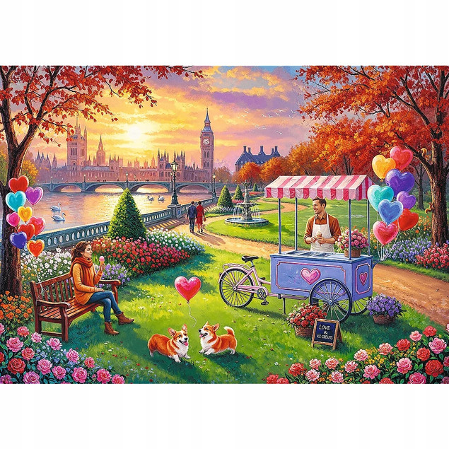 Puzzle Trefl Love Story: Romantyczny Londyn 500 elementów Premium Plus