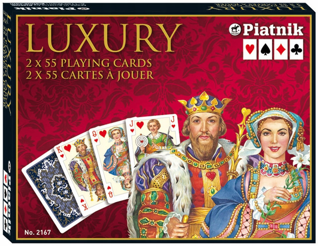 Karty do gry Piatnik Luxury – 2 talie, 55 kart, 58×89 mm
