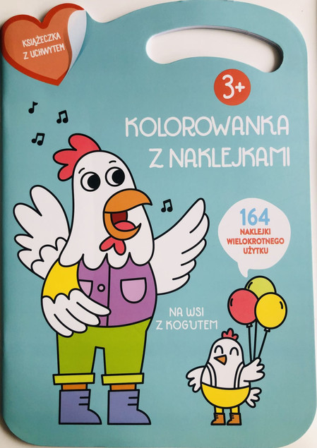 Kolorowana z naklejkami. Na wsi z indykiem