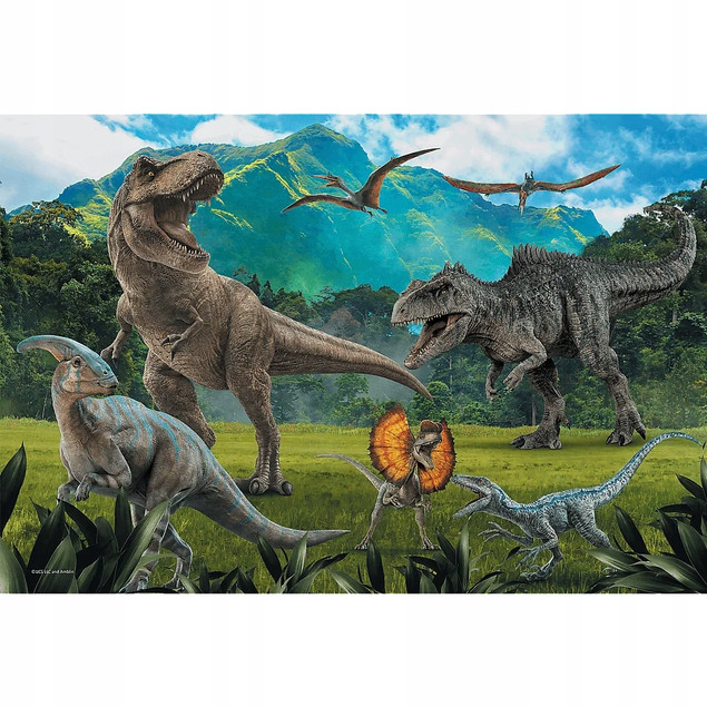PUZZLE 100 UKŁADANKA JURASSIC WORLD DINOZAURY PARK JURAJSKI 5+ TREFL
