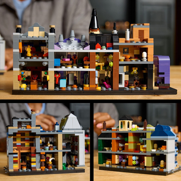 LEGO Harry Potter 76444 Sklepy na Ulicy Pokątnej Mikroskala Kolekcjonerska