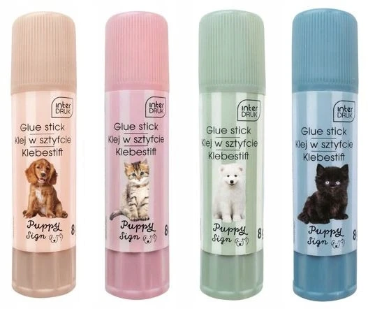 Klej w sztyfcie 8 gram KOTKI PIESKI Puppy Sign Interdruk_1