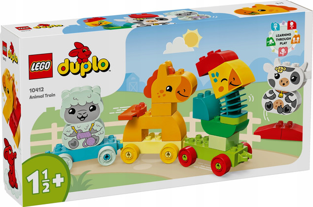 LEGO Duplo Pociąg Ze Zwierzątkami 19 el. 1,5+ 10412