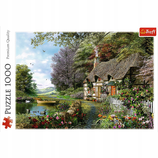 Puzzle 1000 Układanka Widok Krajobraz DOM Wieś Las Jezioro 12+ Trefl