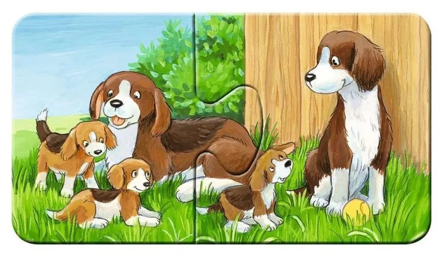 Puzzle Ravensburger 9 elementów Zvířecí rodiny 2 lata +
