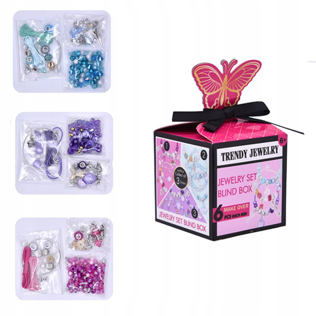 Kreatywny Zestaw do Tworzenia Biżuterii Blind Box dla Dzieci 6+ Prezent