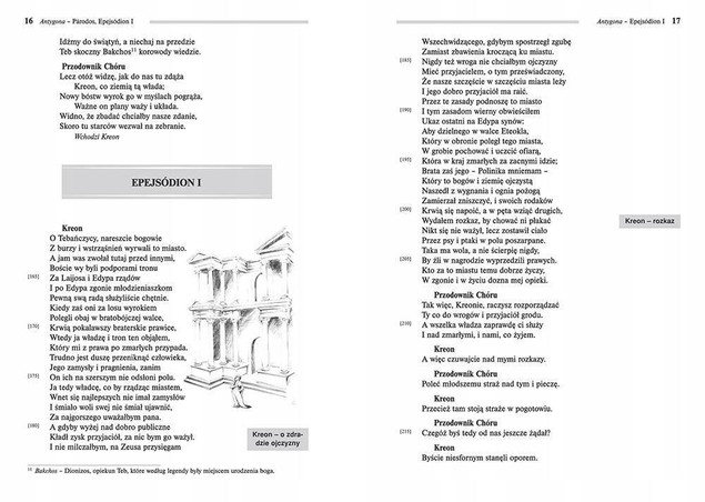 Antygona Lektury Z Opracowaniem Sofokles TW Greg