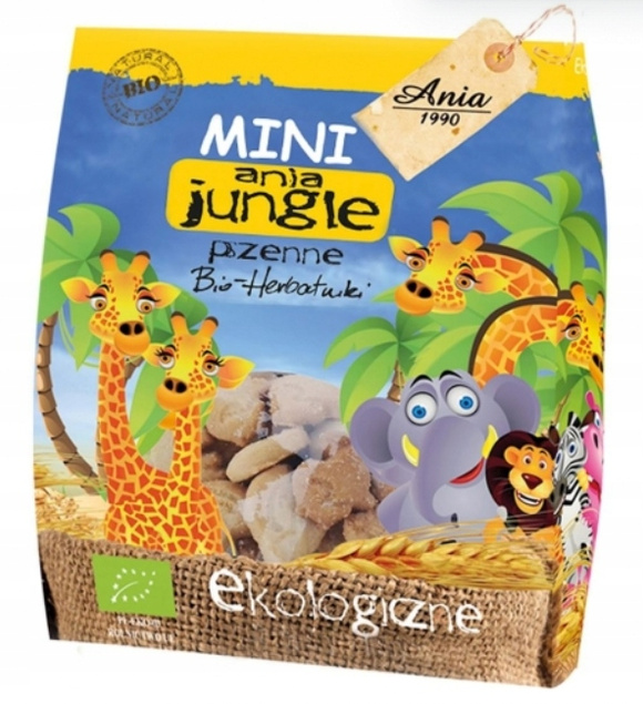 Herbatniki Pszenne Mini Jungle BIO 100g Ania