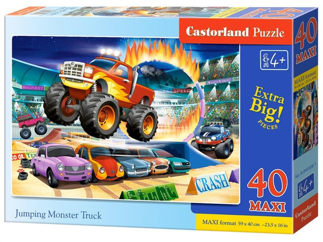 Puzzle MAXI 40 Auto MONSTER TRUCK Skaczący Pojazd 4+ Castorland