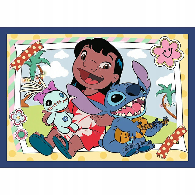 Trefl Puzzle Lilo & Stitch 4x88 el. Kosmiczny Stitch + Plakat Kolekcjonerski