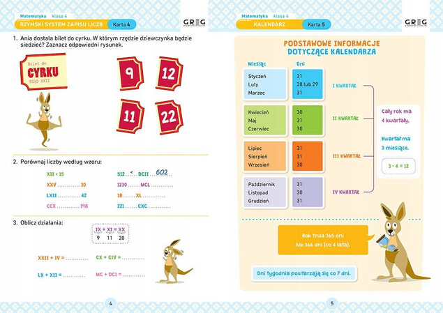 Matematyka Karty Pracy W Szkole I W Domu Klasa 4 SP Greg
